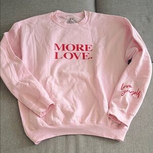 More Love Pink Women's Crew Neck Sweater